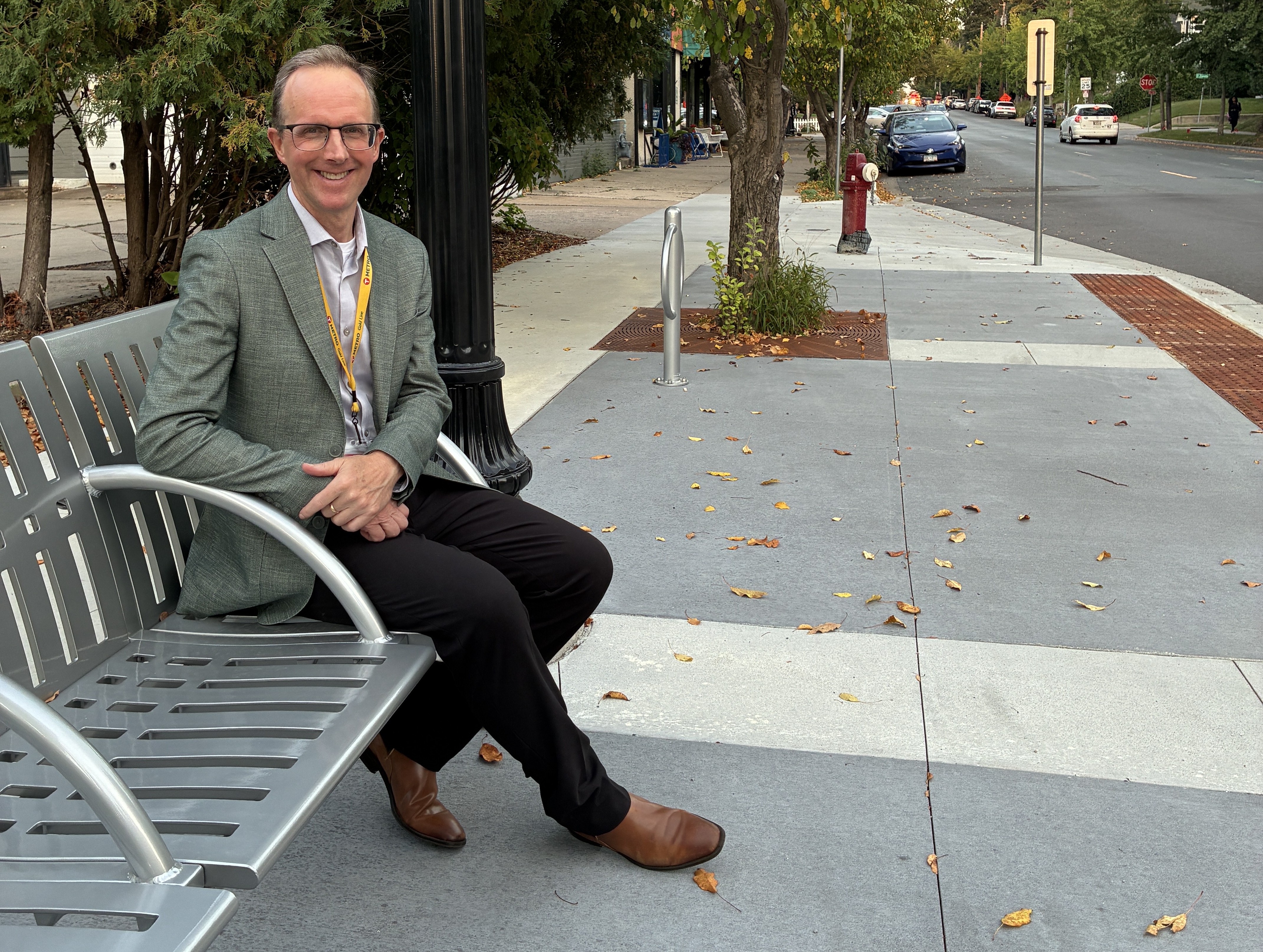 Green Line Extension Project Director Jim Alexander at a future METRO E Line stop.
